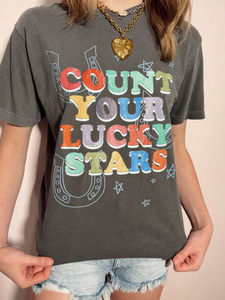 count your lucky stars graphic tee