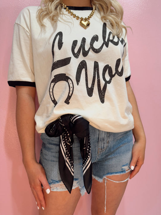 Lucky You Ringer Tee