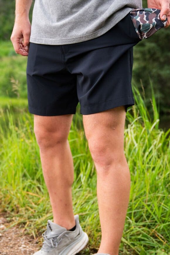 Everyday Shorts - Matte Black - Throwback Camo Pocket