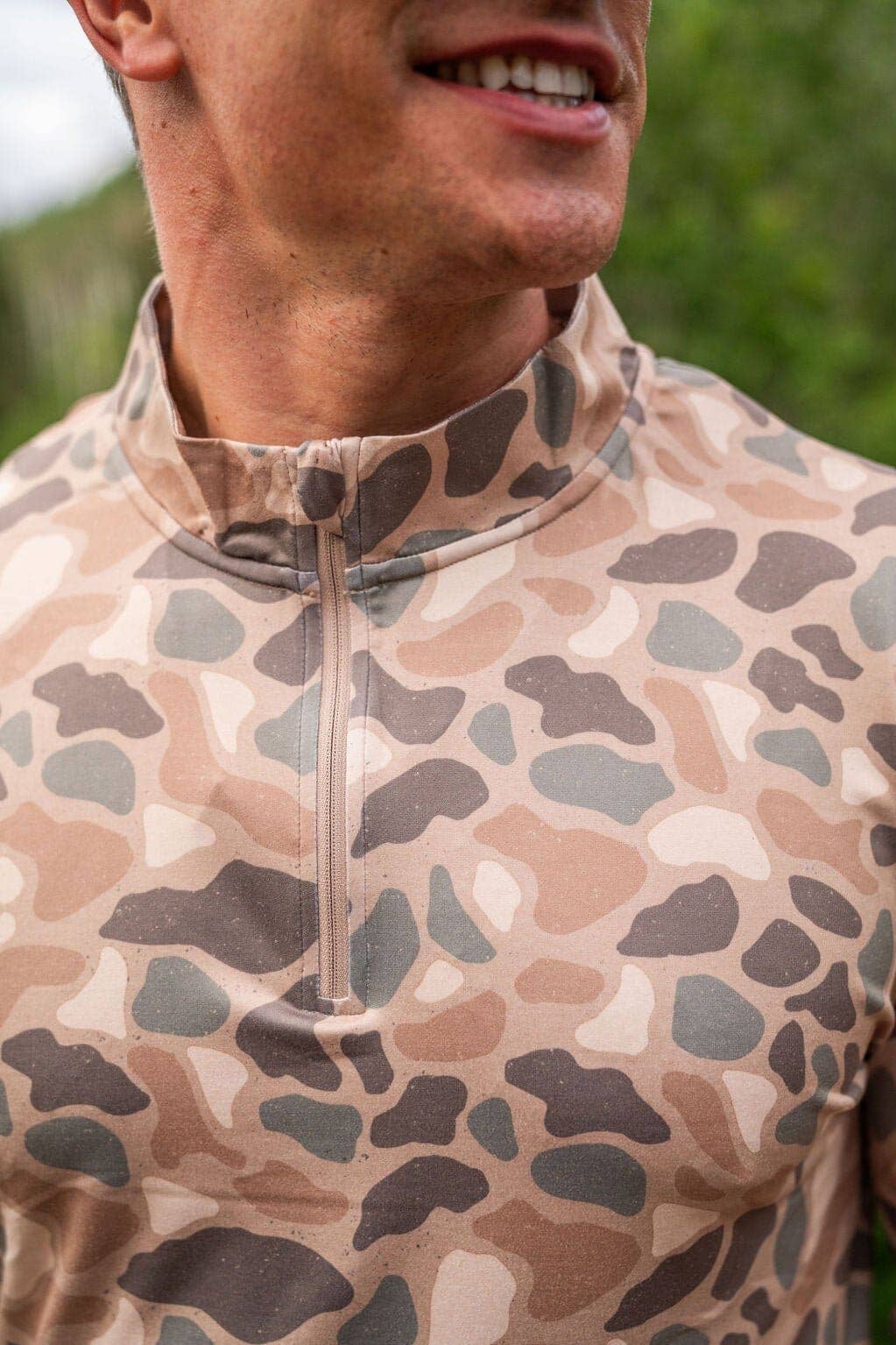 BURLEBO - Performance Quarter Zip - Pintail Camo