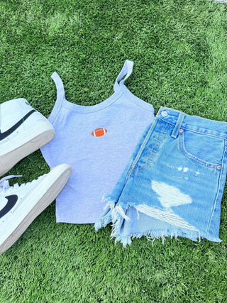 Dash Forward Wholesale - Cropped Football Embroidery GAME115 Tank
