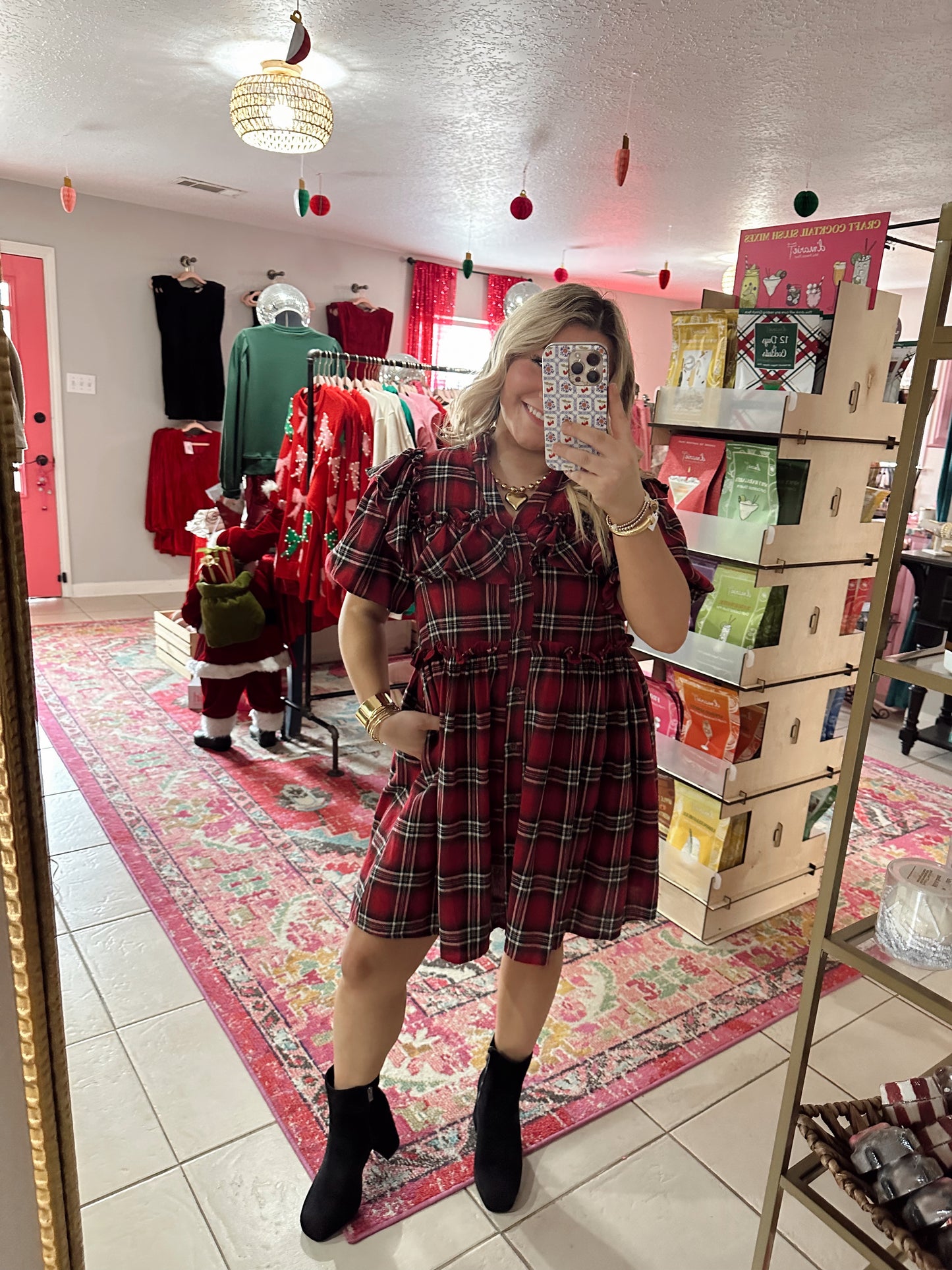 Plaid Babydoll Dress