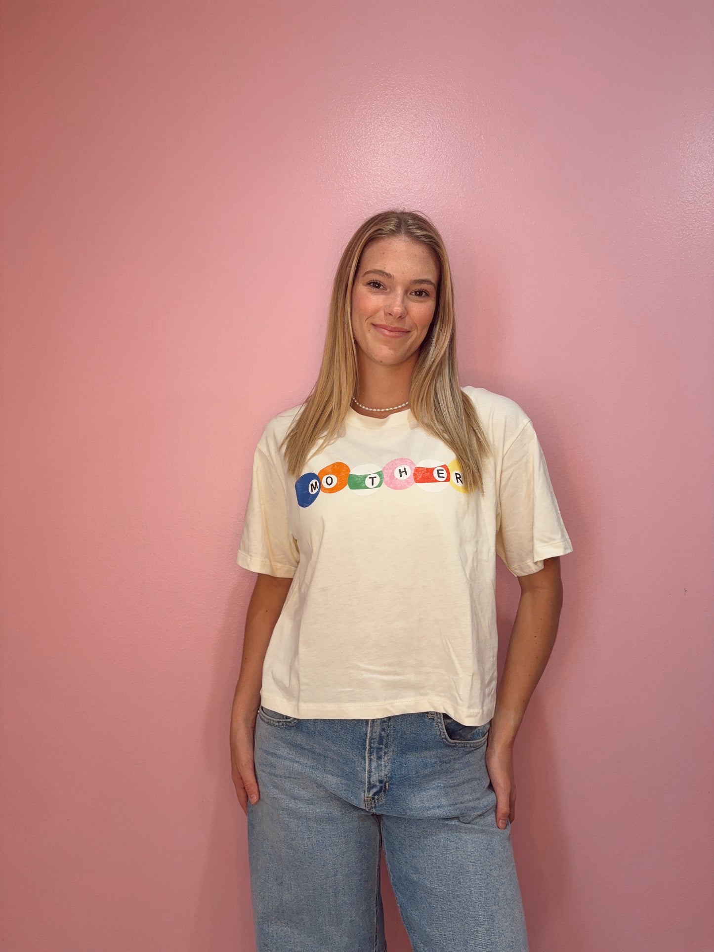 Mother 8 Ball Boxy Cropped Graphic Tee
