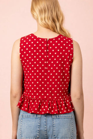VERY J - NT12128-Side Tie Detail Ruffled Top