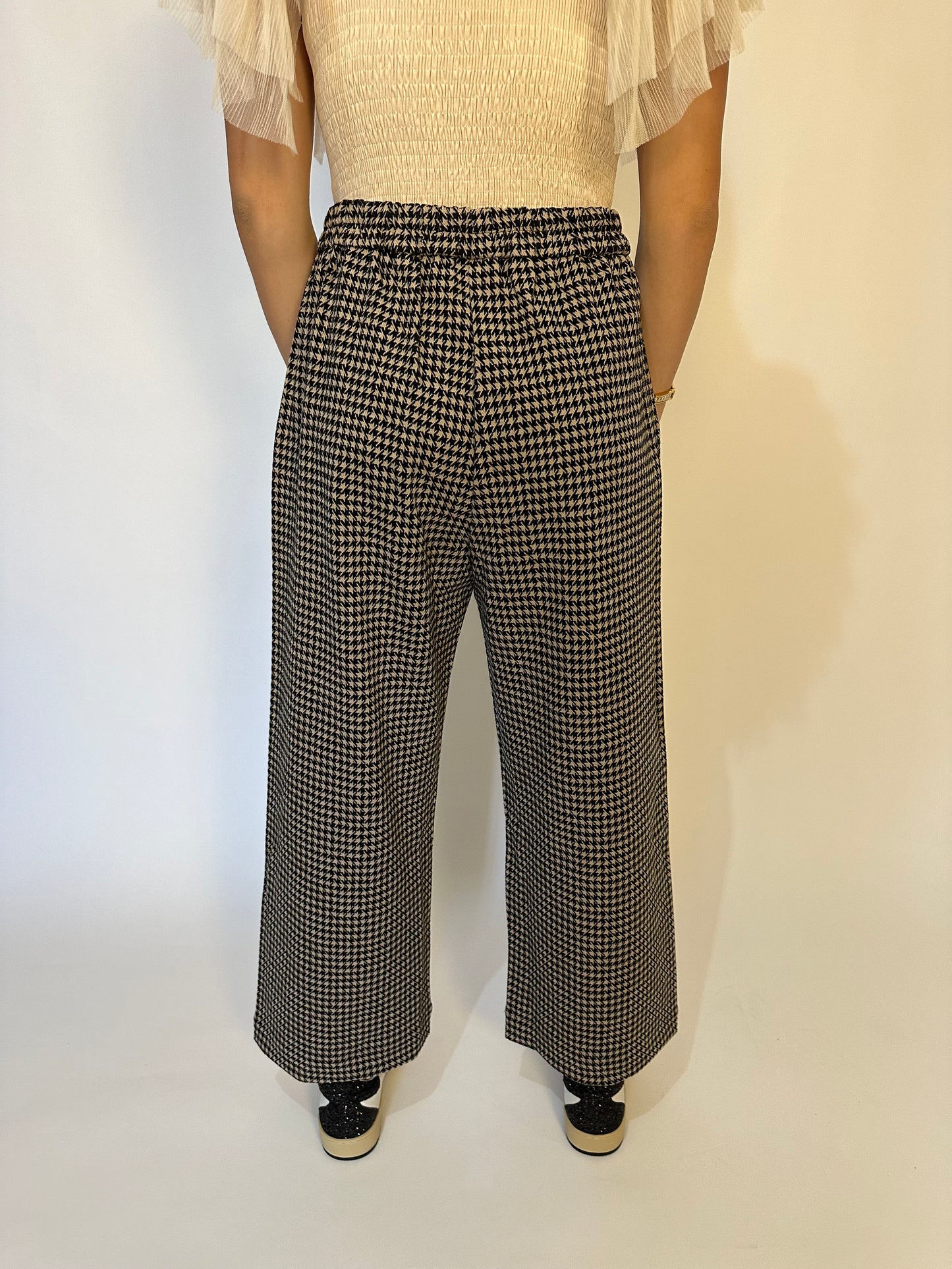 Print Pattern Flared Leg Pants