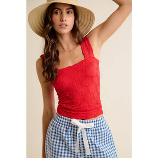So Me - FLORAL JACQUARD SEAMLESS TANK TOP