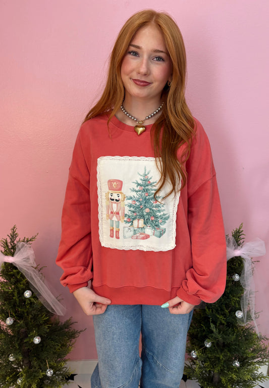 Nutcracker Patchwork Sweatshirt