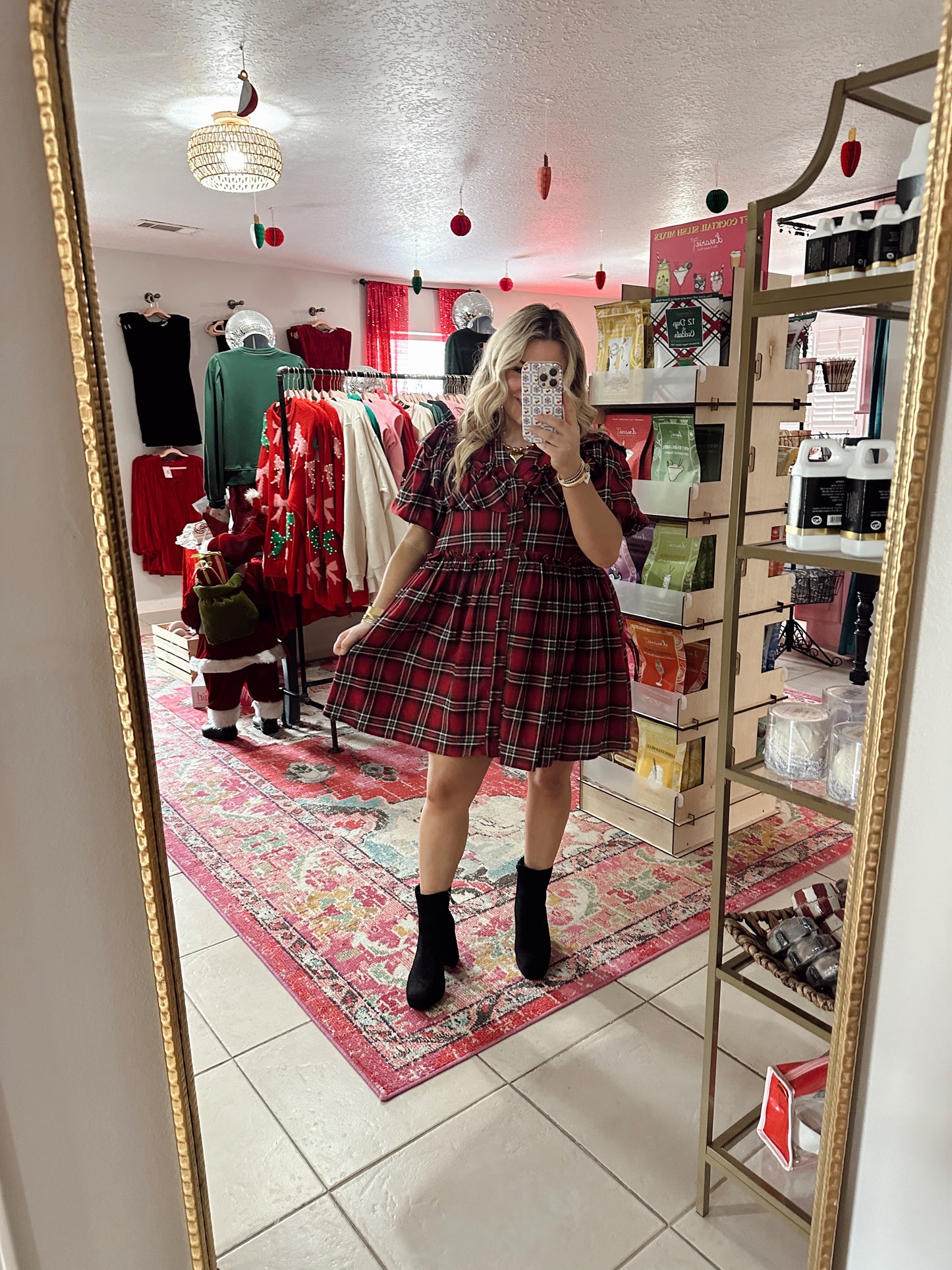 Plaid Babydoll Dress
