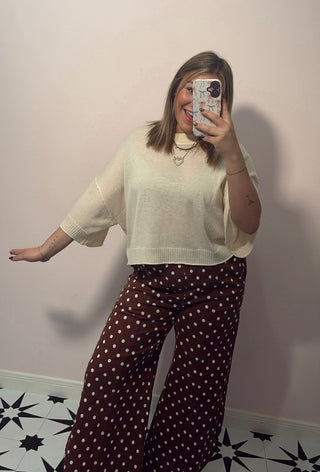 Mocha Polka Dot Pants