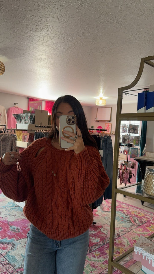 Brick Cozy Sweater