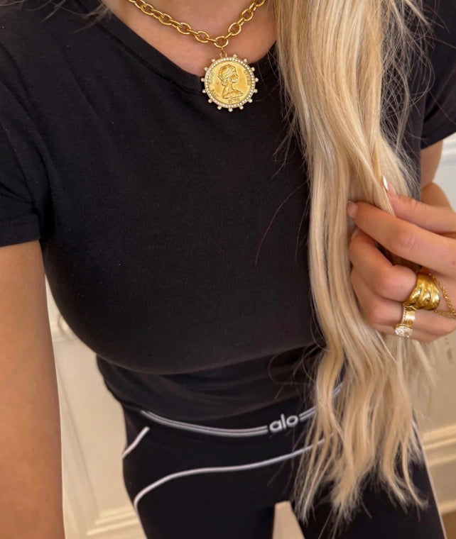 Love Each other More Small Coin Necklace