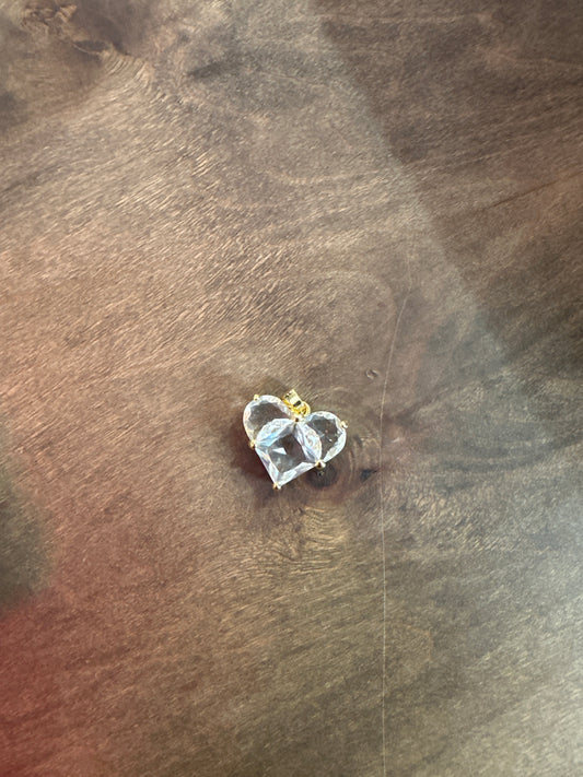 Chunky Crystal Heart Charm