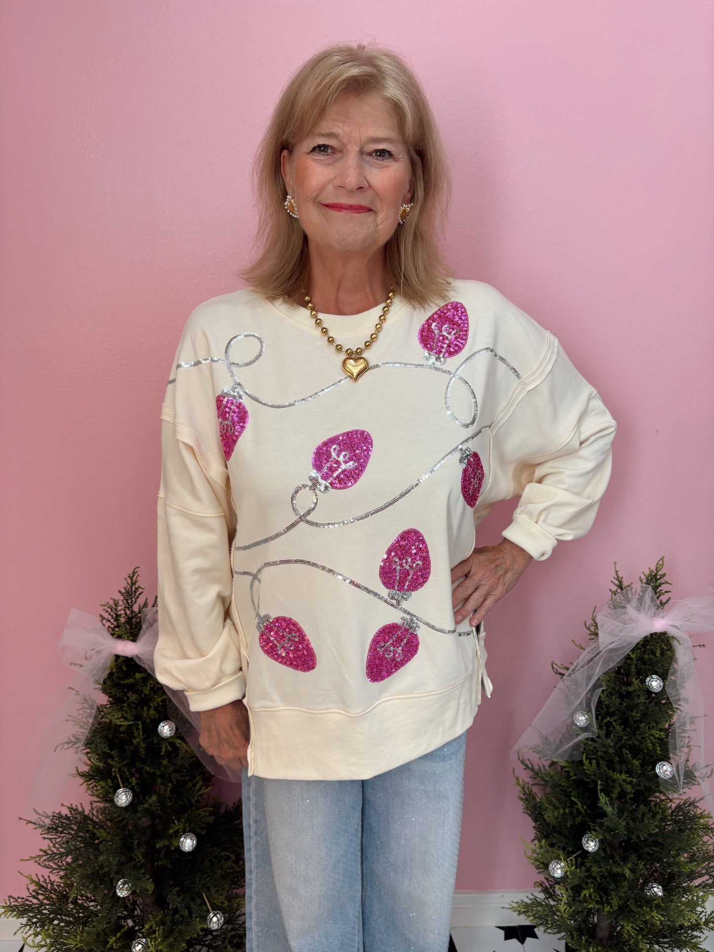 Christmas Light Bling Top