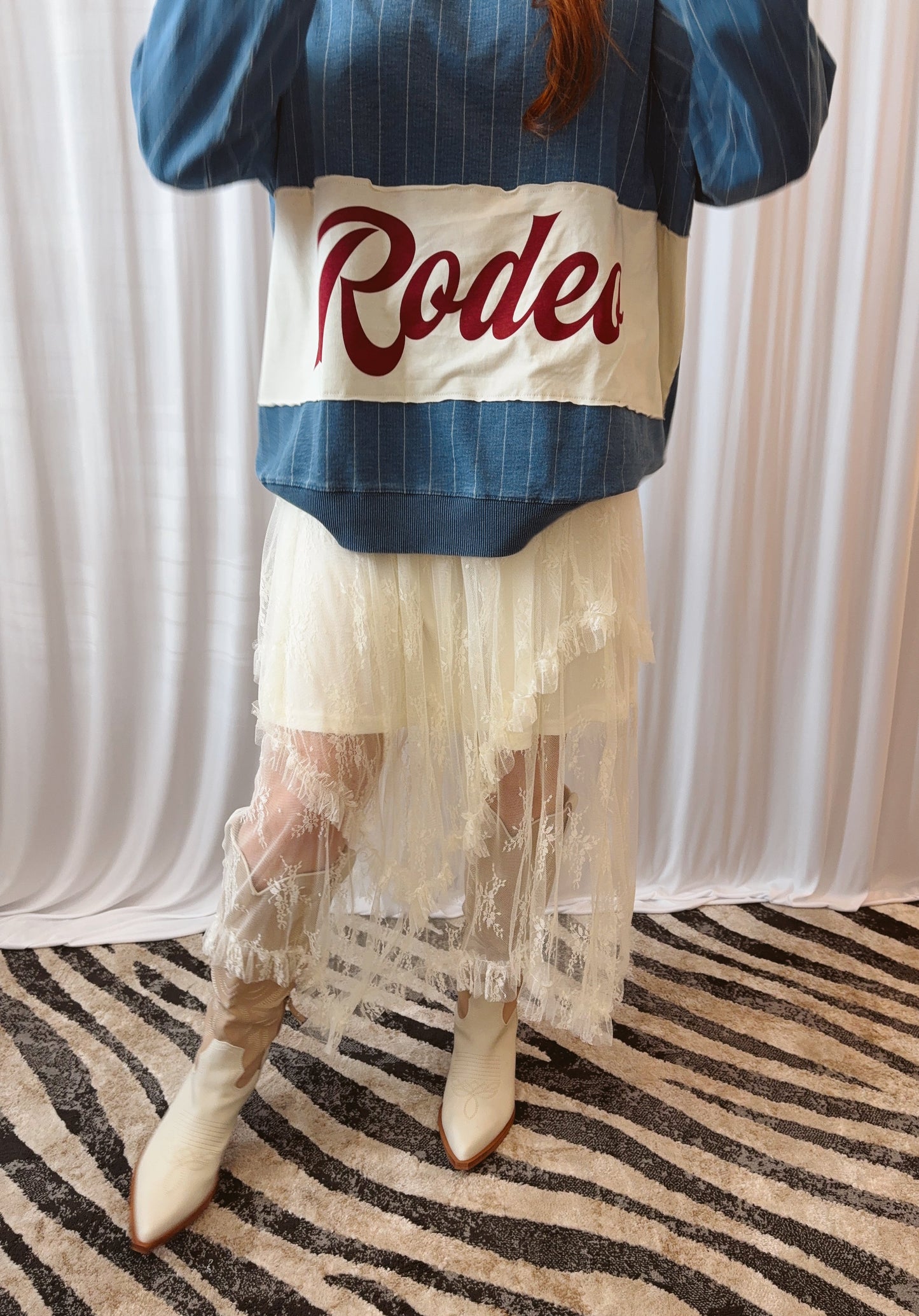 White Long Lace Skirt