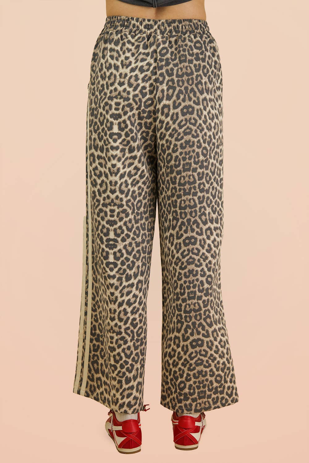 Leopard Cotton Stripe Pants