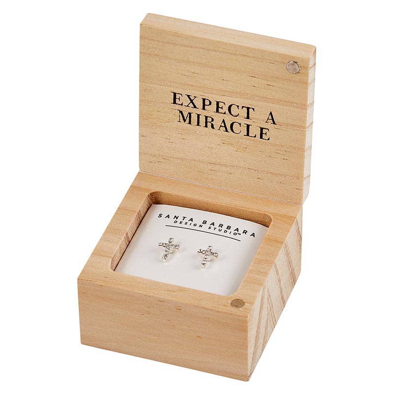 Santa Barbara Design Studio by Creative Brands - Treasure Box Earrings - Pray. Trust. Wait.