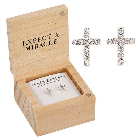 Santa Barbara Design Studio by Creative Brands - Treasure Box Earrings - Pray. Trust. Wait.