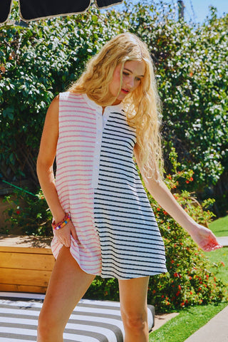 Stripe Contrast Romper