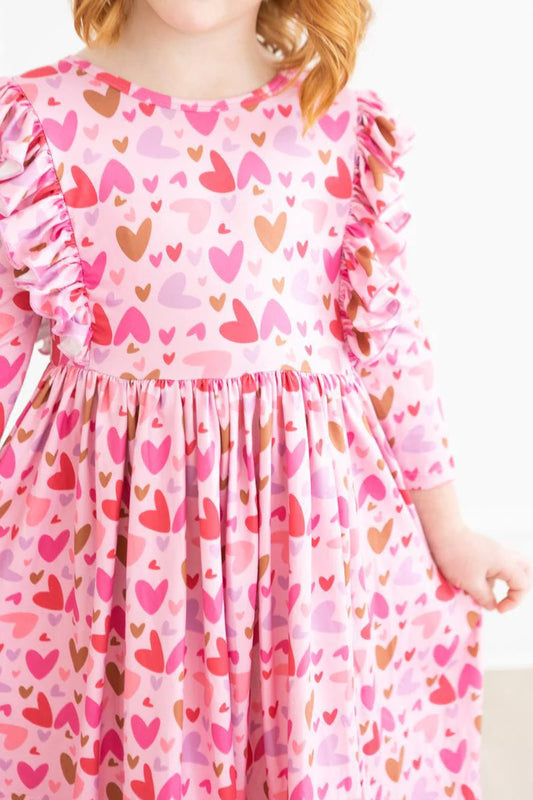 Melt my Heart Ruffle Twirl Dress
