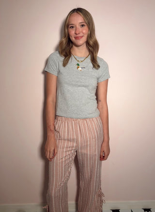 Gingham Ruffle Pants