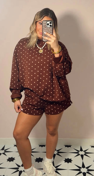 Espresso Polka Dot Matching Set