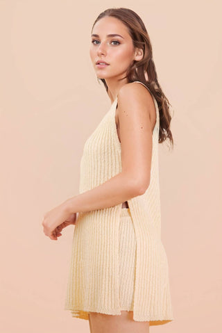 VERY J - 12W3359NSET-Knit Sweater Comfy Top & Shorts Set