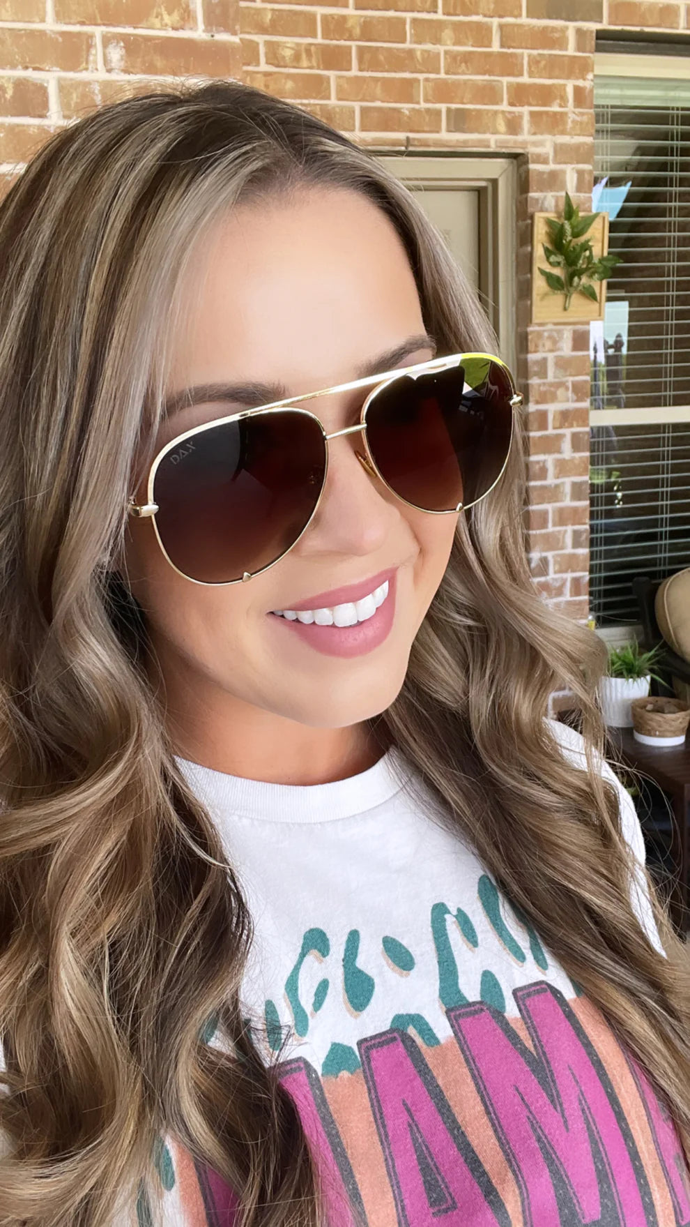 DAX EYEWEAR - Classic Aviator Brown Ombre