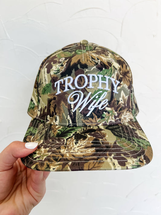 Trophy Wife Embroidered Camo Trucker Hat