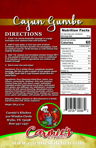 Carmie's Kitchen - Cajun Gumbo Soup Mix