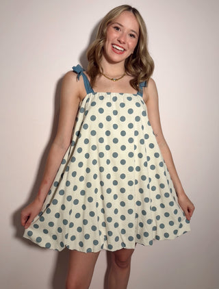 Blue Polka Dot Dress