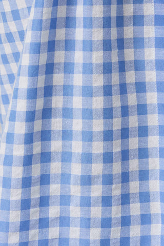 Puff Sleeve Gingham Top