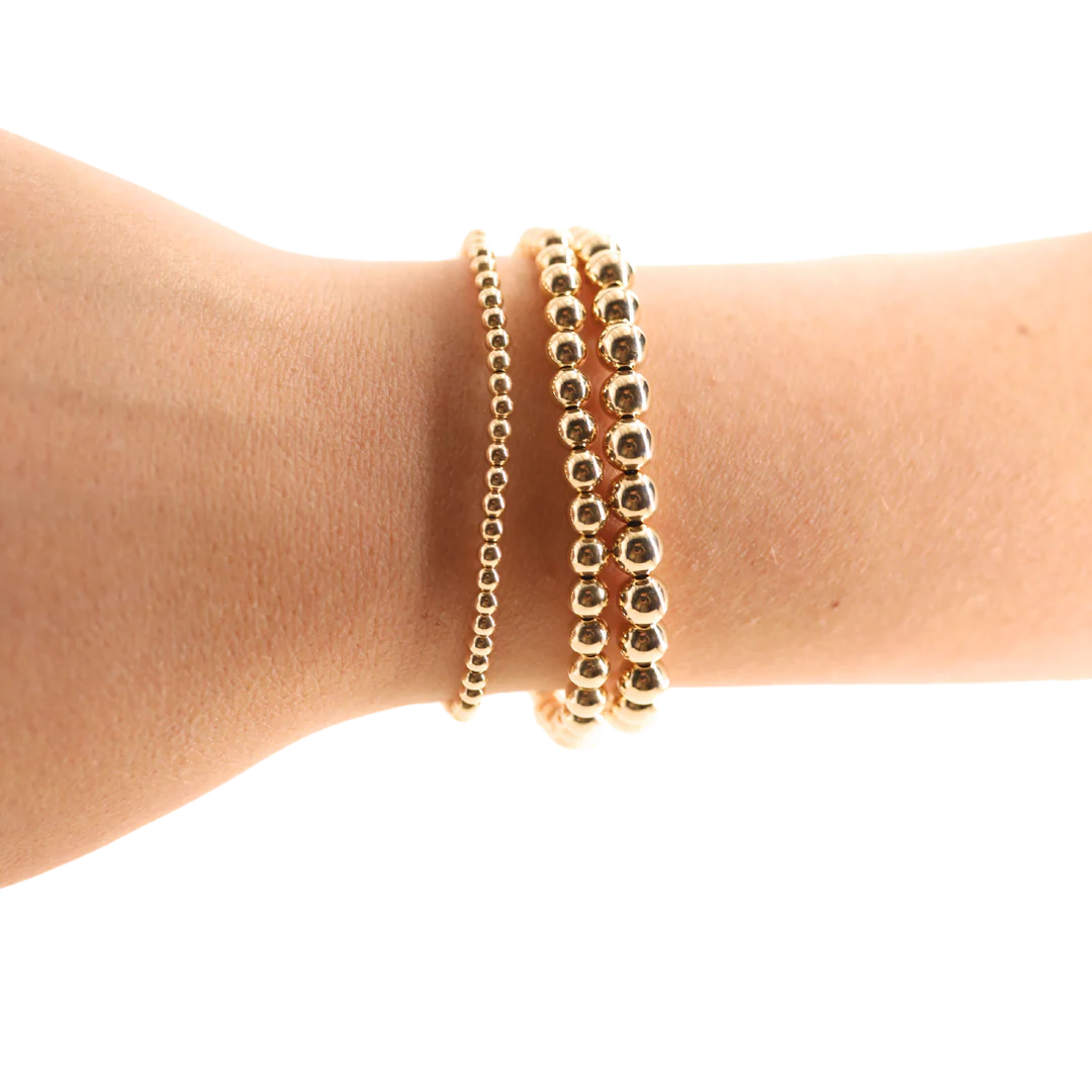 5MM Gold Beaded Bracelet