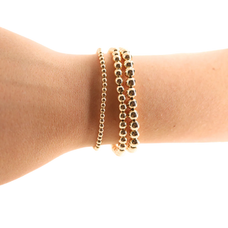 5MM Gold Beaded Bracelet