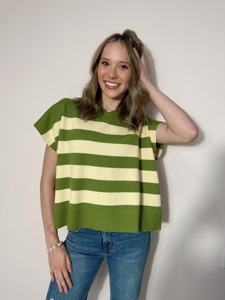 Matcha Striped Top