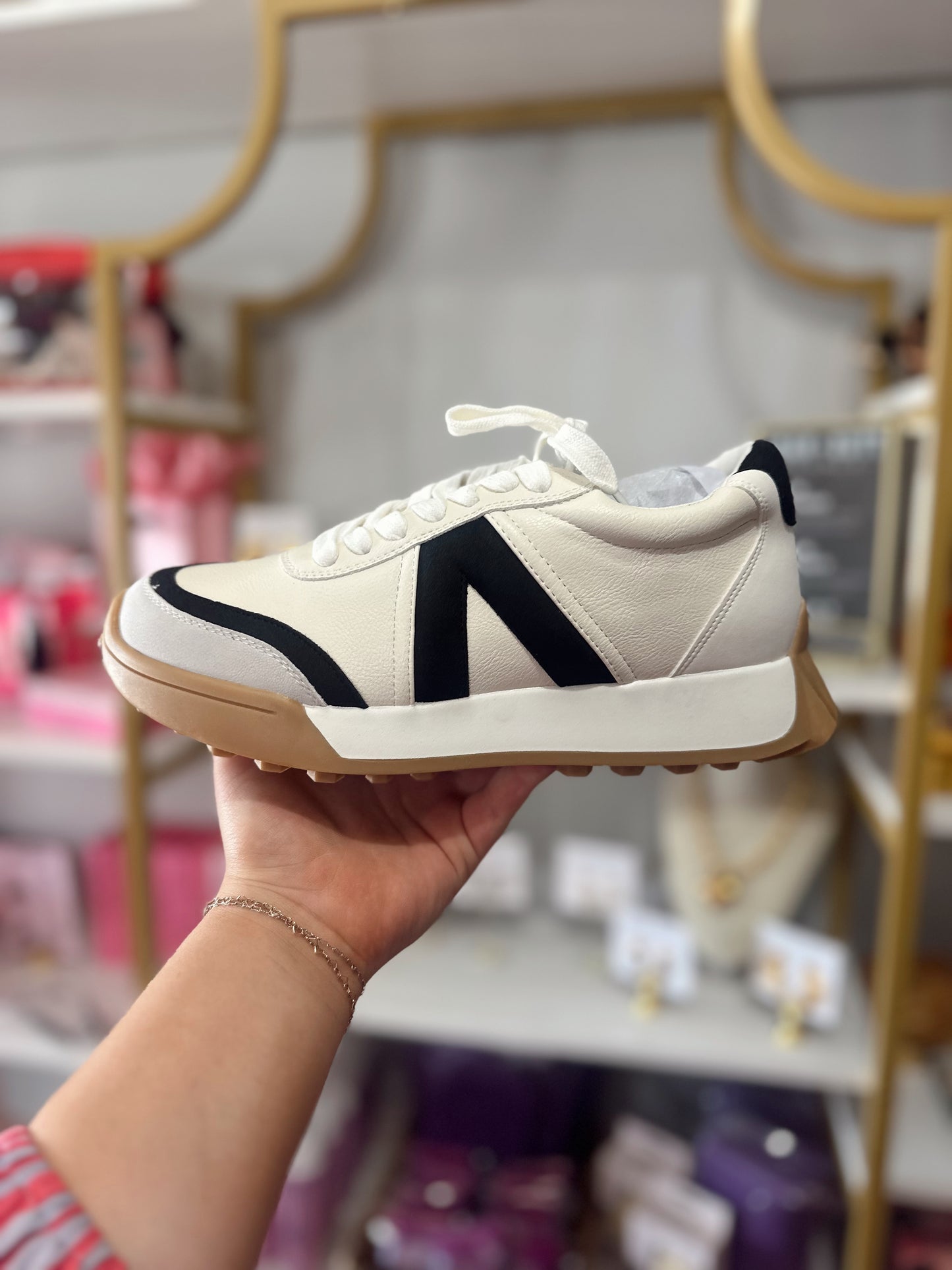 Black & Cream Chunky Sneaker