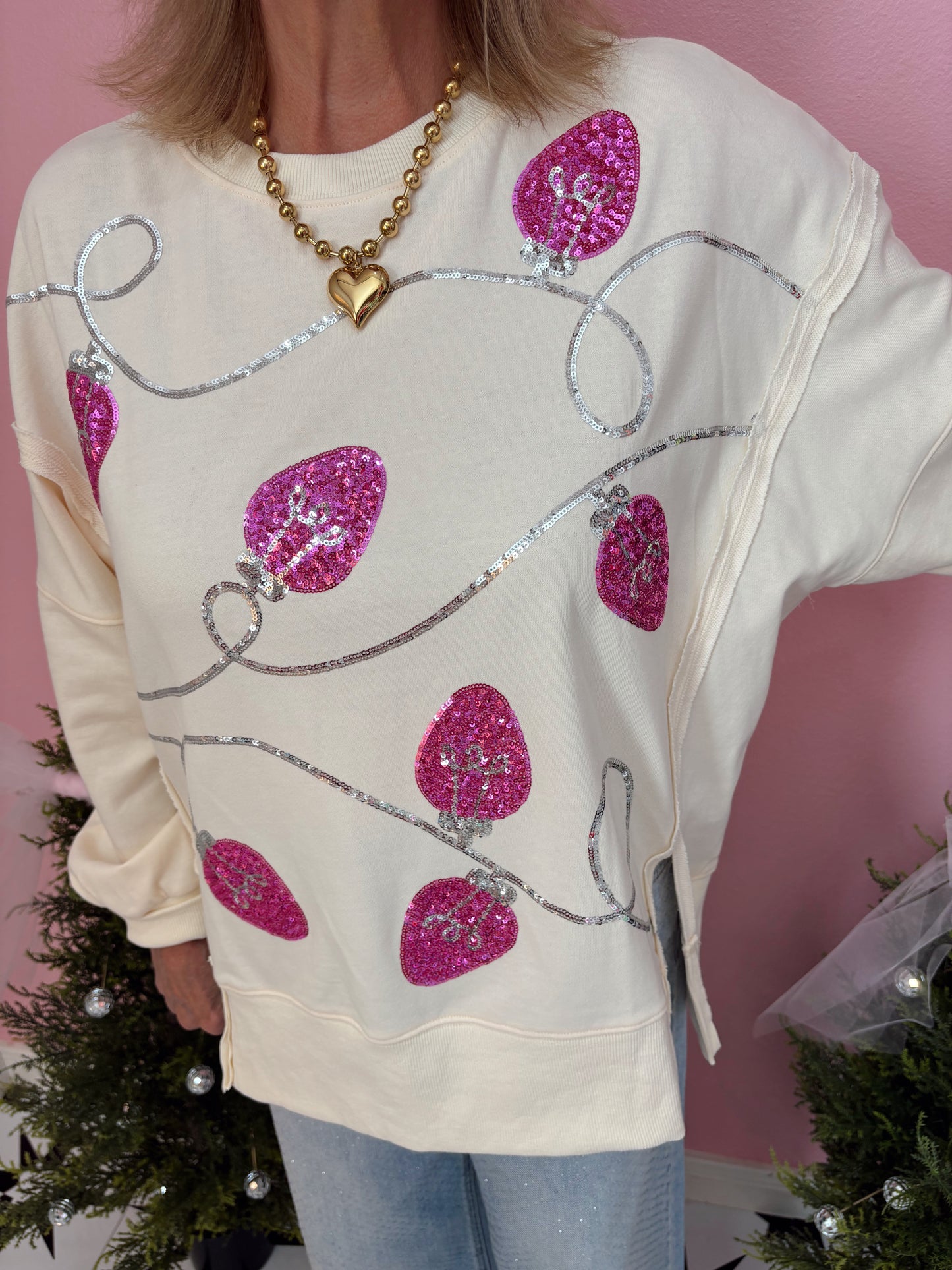 Christmas Light Bling Top