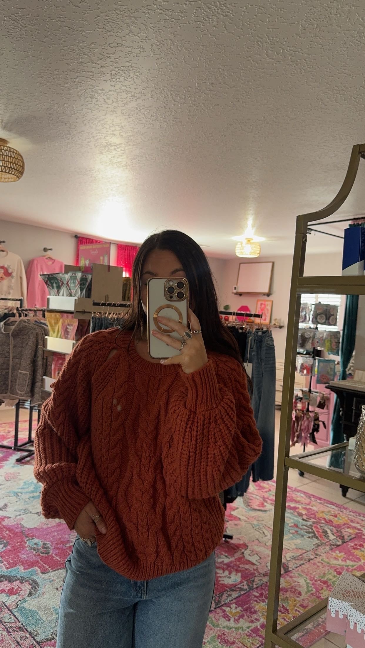 Brick Cozy Sweater
