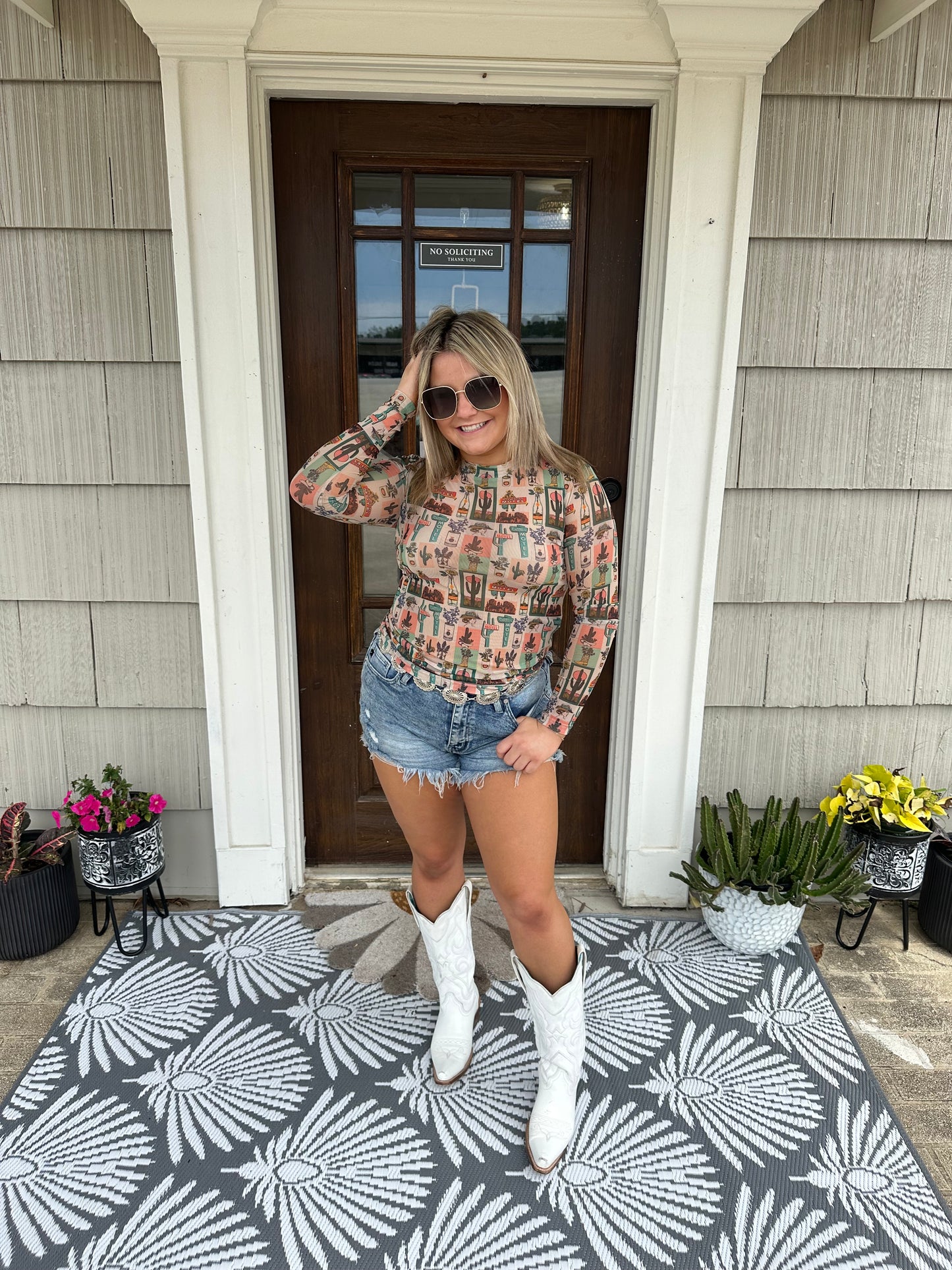 Mesh Western Top