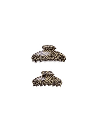 Zebra Acetate Claw Clip