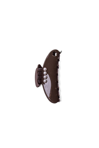 Brown Pearl Acetate Claw Clip
