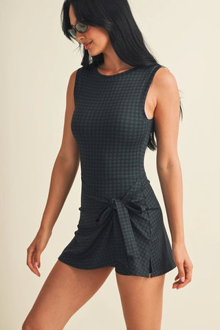 Gingham Wrap Athletic Dress