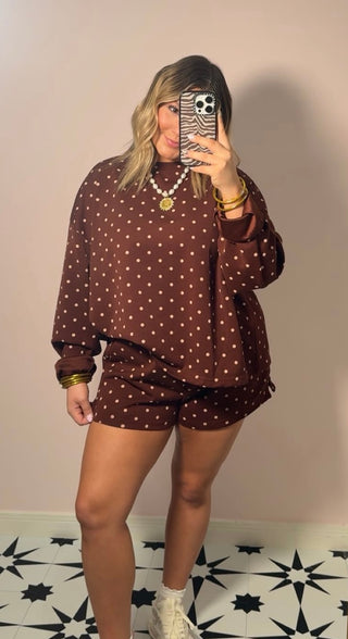 Espresso Polka Dot Matching Set