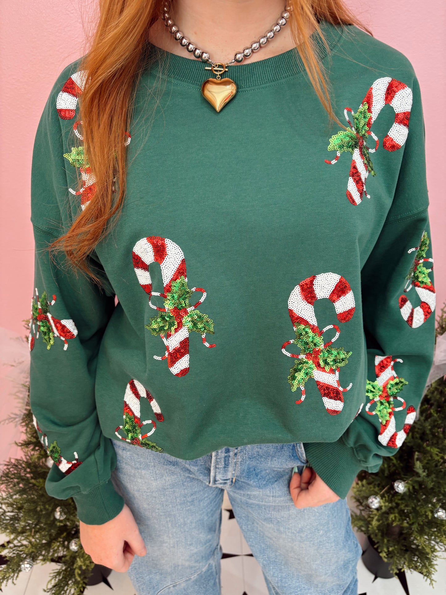 Candy Cane Bling Top