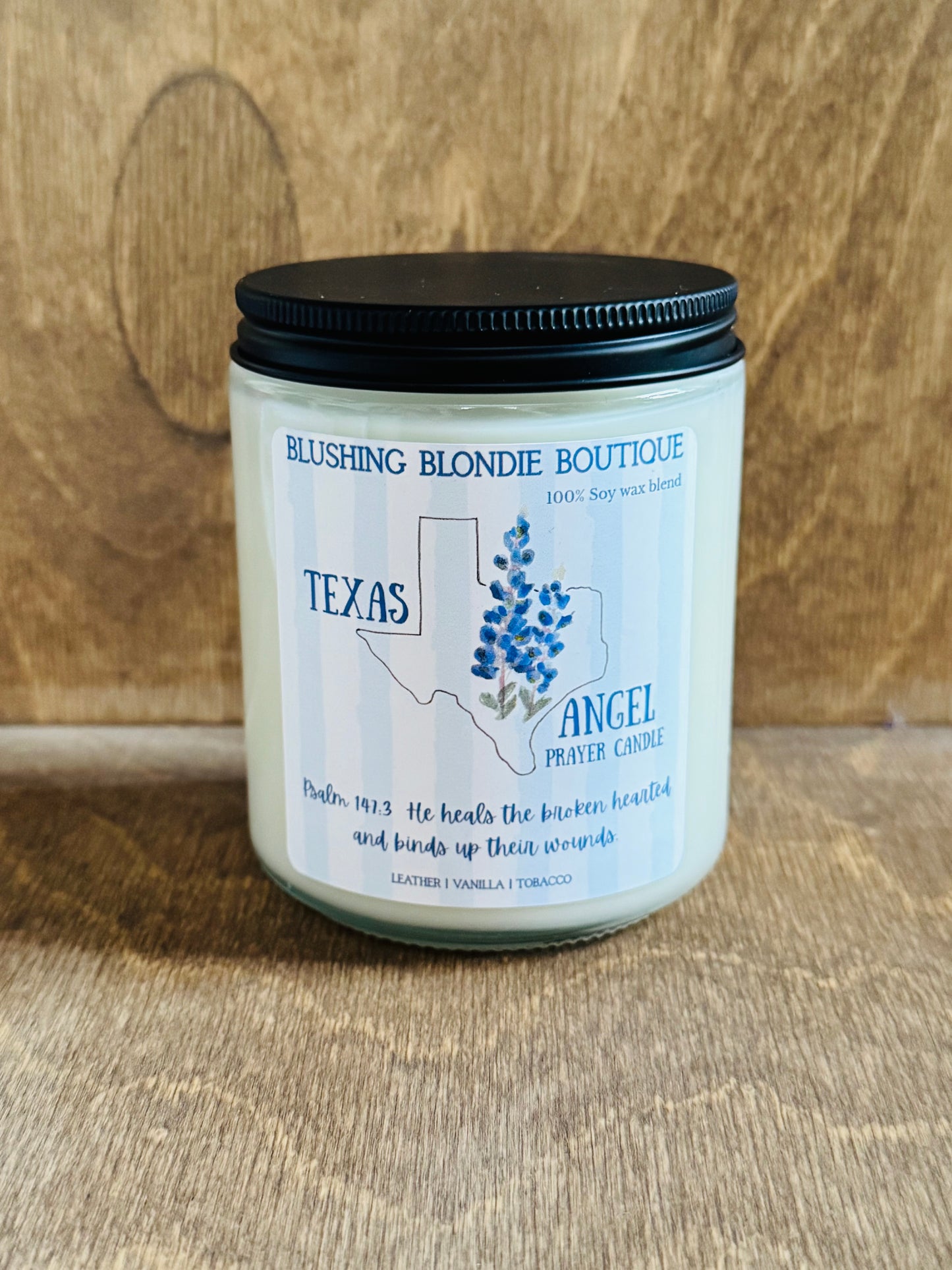 Texas Angel Prayer Candle (ALL PROFIT WILL BE DONATED)