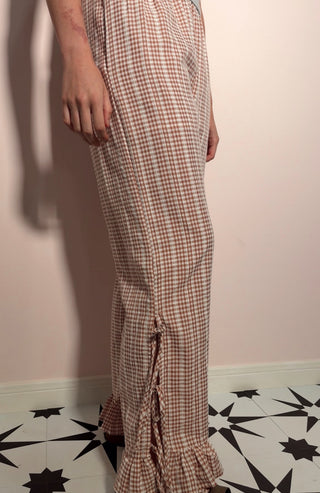 Gingham Ruffle Pants