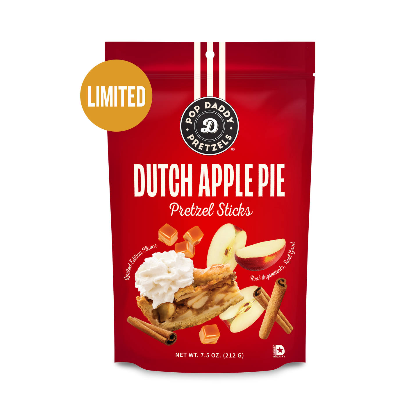 Pop Daddy Snacks - Pop Daddy Dutch Apple Pie Seasoned Pretzels 7.5oz(seasonal)