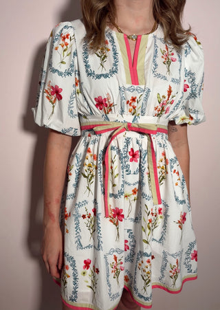Color Block Floral Dress