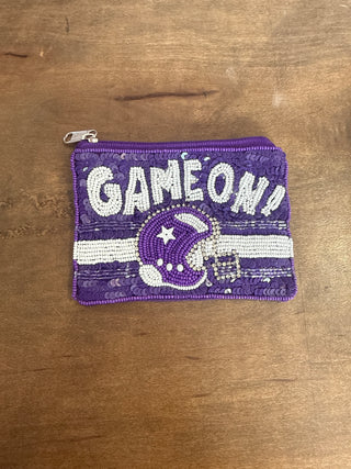 Purple Game On Coin Pouch