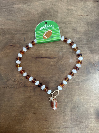 Football Beaded Necklace