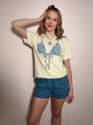 Polka Dot Bikini Top Tee